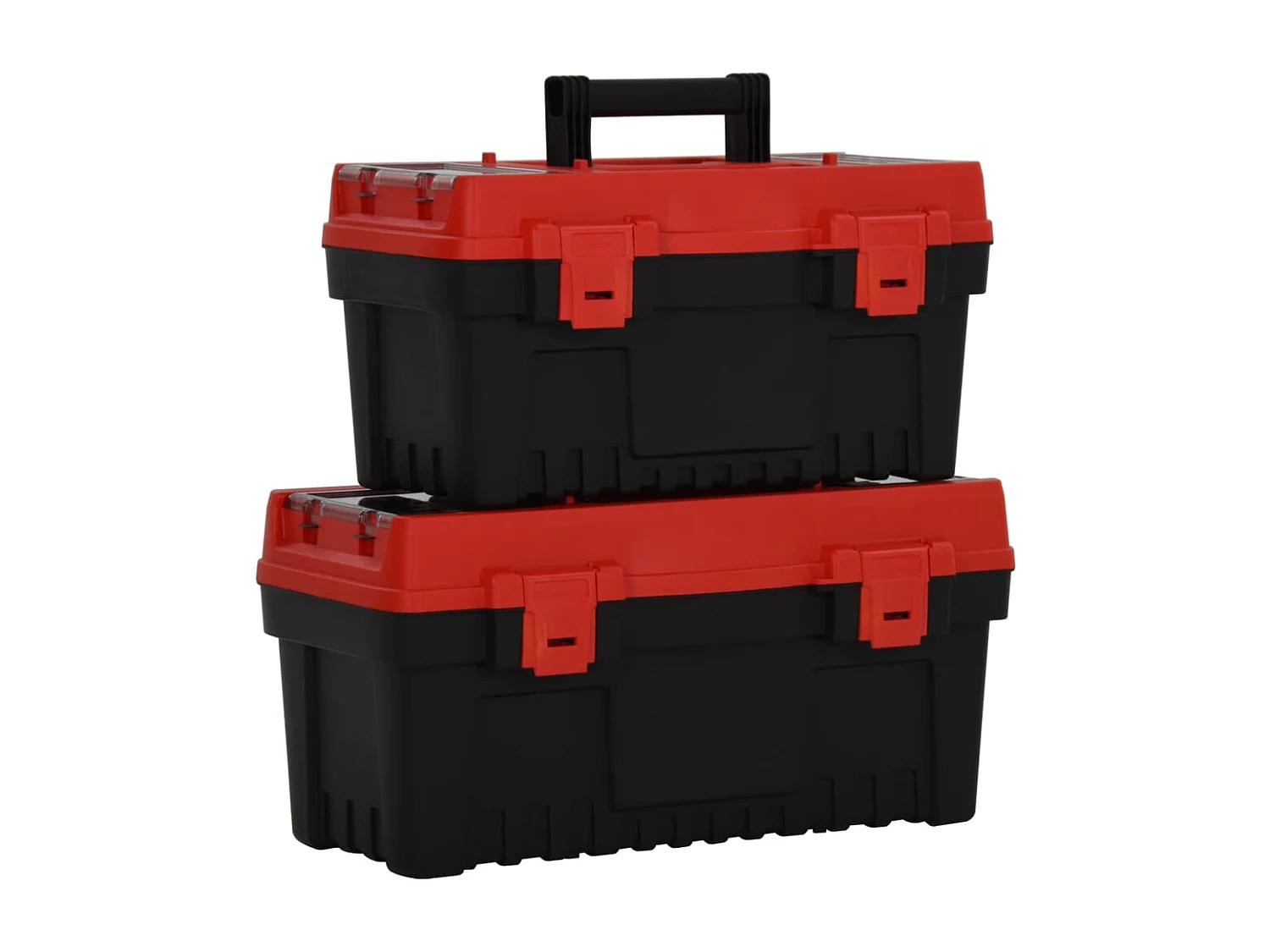 Prolenta Premium -  Set Cassette degli Attrezzi 2 pz Nero e Rosso in Polipropilene
