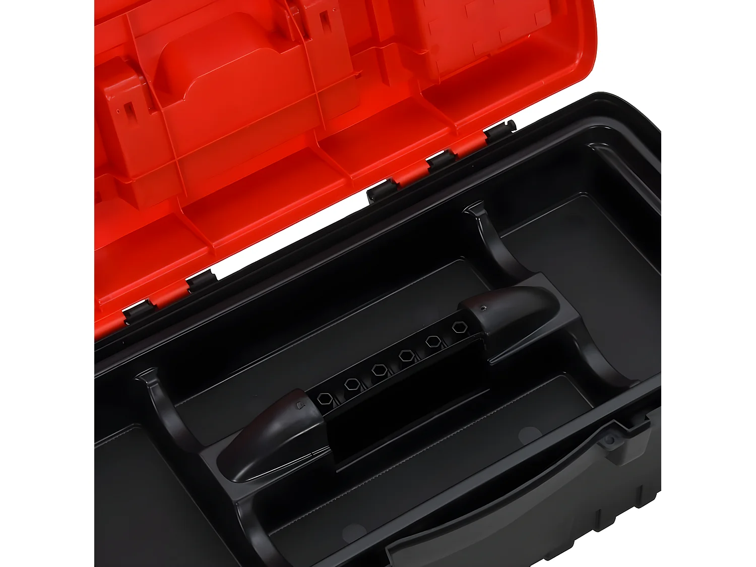 Prolenta Premium -  Set Cassette degli Attrezzi 2 pz Nero e Rosso in Polipropilene