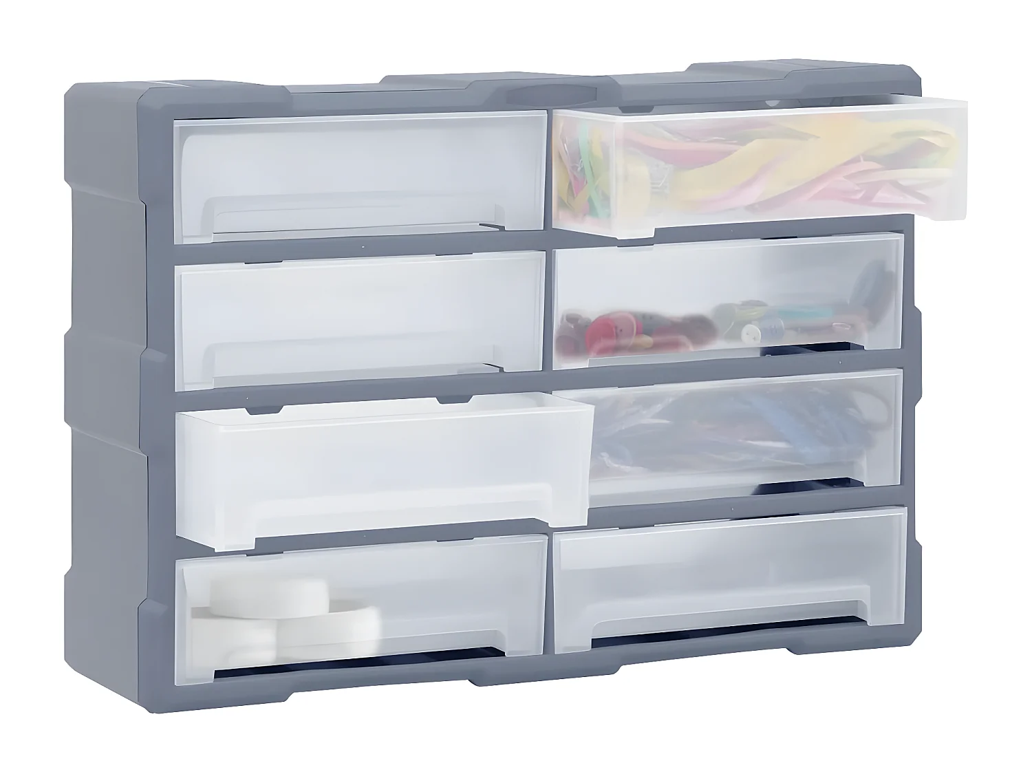 Maison Exclusive Organizador multicajones con 8 cajones grandes 52x16x37 cm