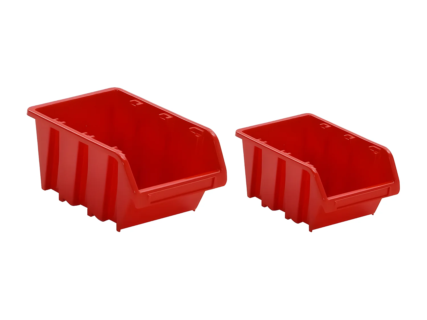 Prolenta Premium - 30-tlg Stapelboxen-Wandregal Rot & Schwarz 77x39cm Polypropylen