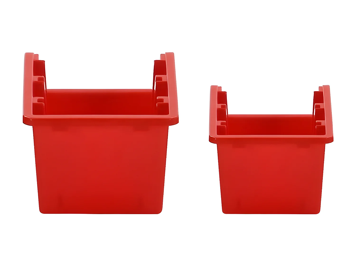 Prolenta Premium - 30-tlg Stapelboxen-Wandregal Rot & Schwarz 77x39cm Polypropylen