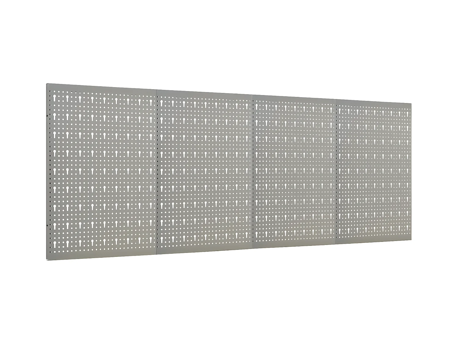 Prolenta Premium -  Gaatjespanelen wandgemonteerd 4 st 40x58 cm staal