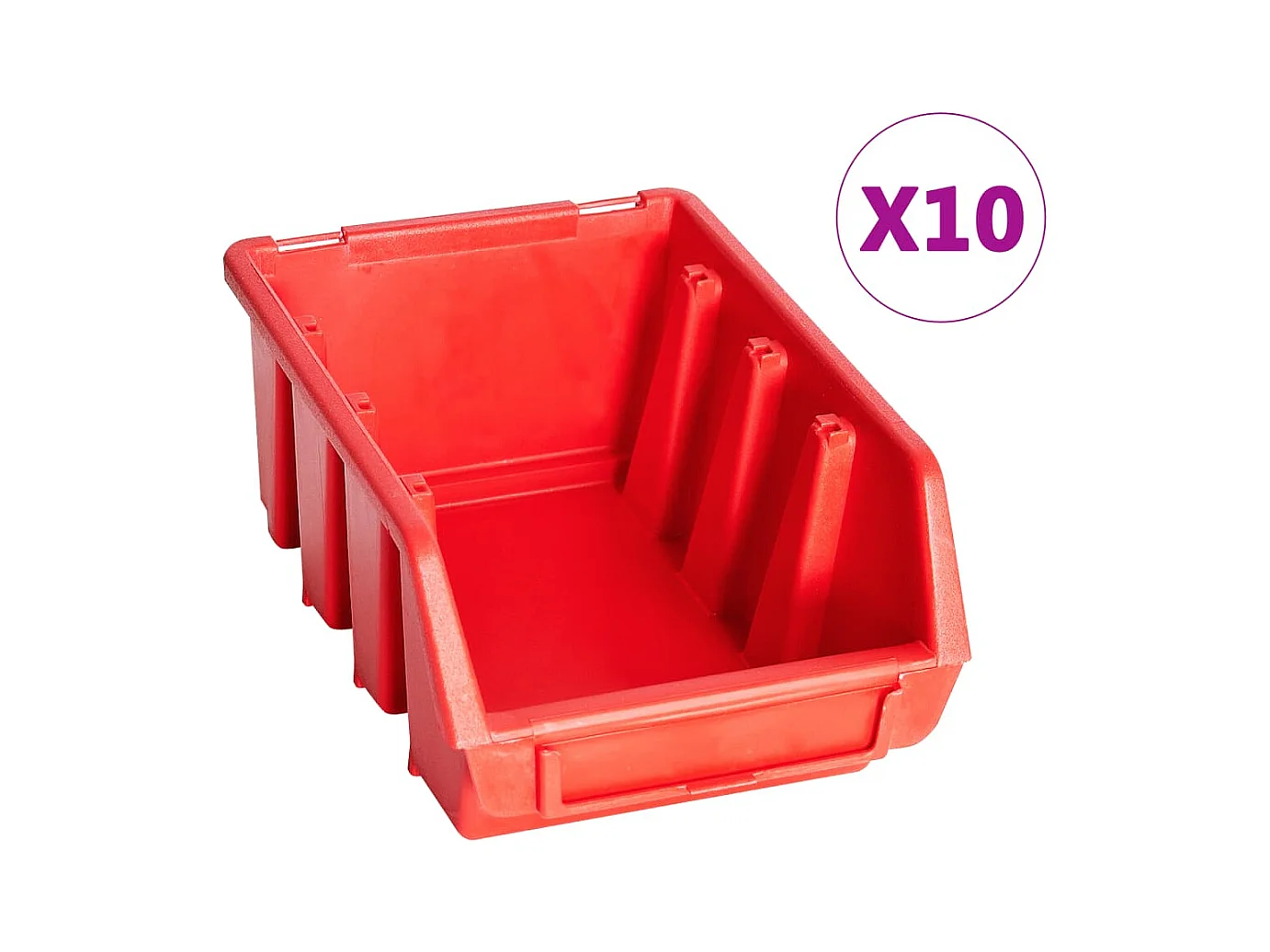Trinda  Kit de bacs de stockage et panneaux muraux 29 pcs rouge et noir