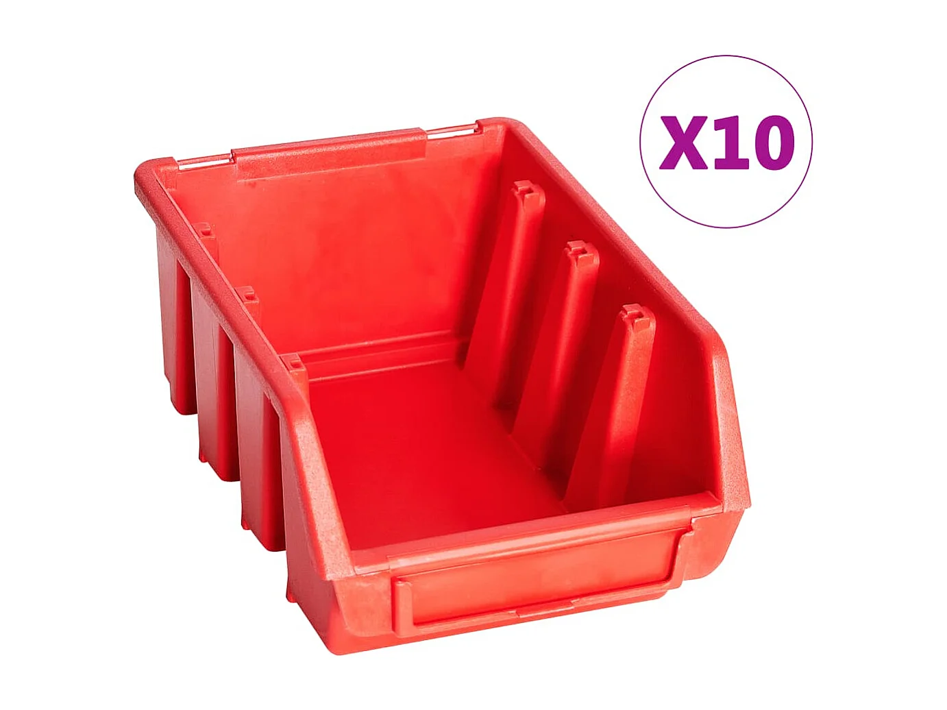 Trinda  Kit de bacs de stockage et panneaux muraux 29 pcs rouge et noir