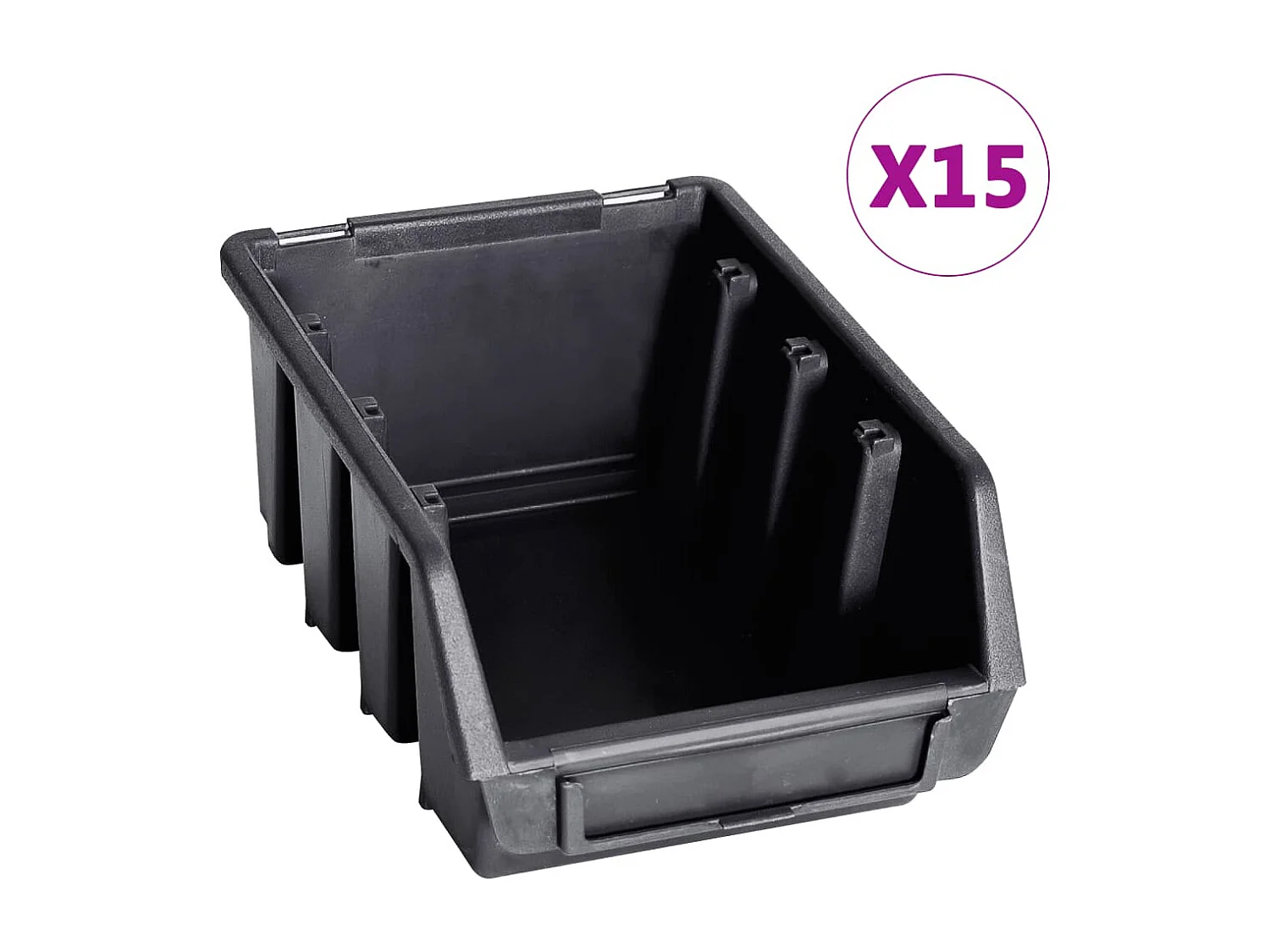 Trinda  Kit de bacs de stockage et panneaux muraux 29 pcs rouge et noir