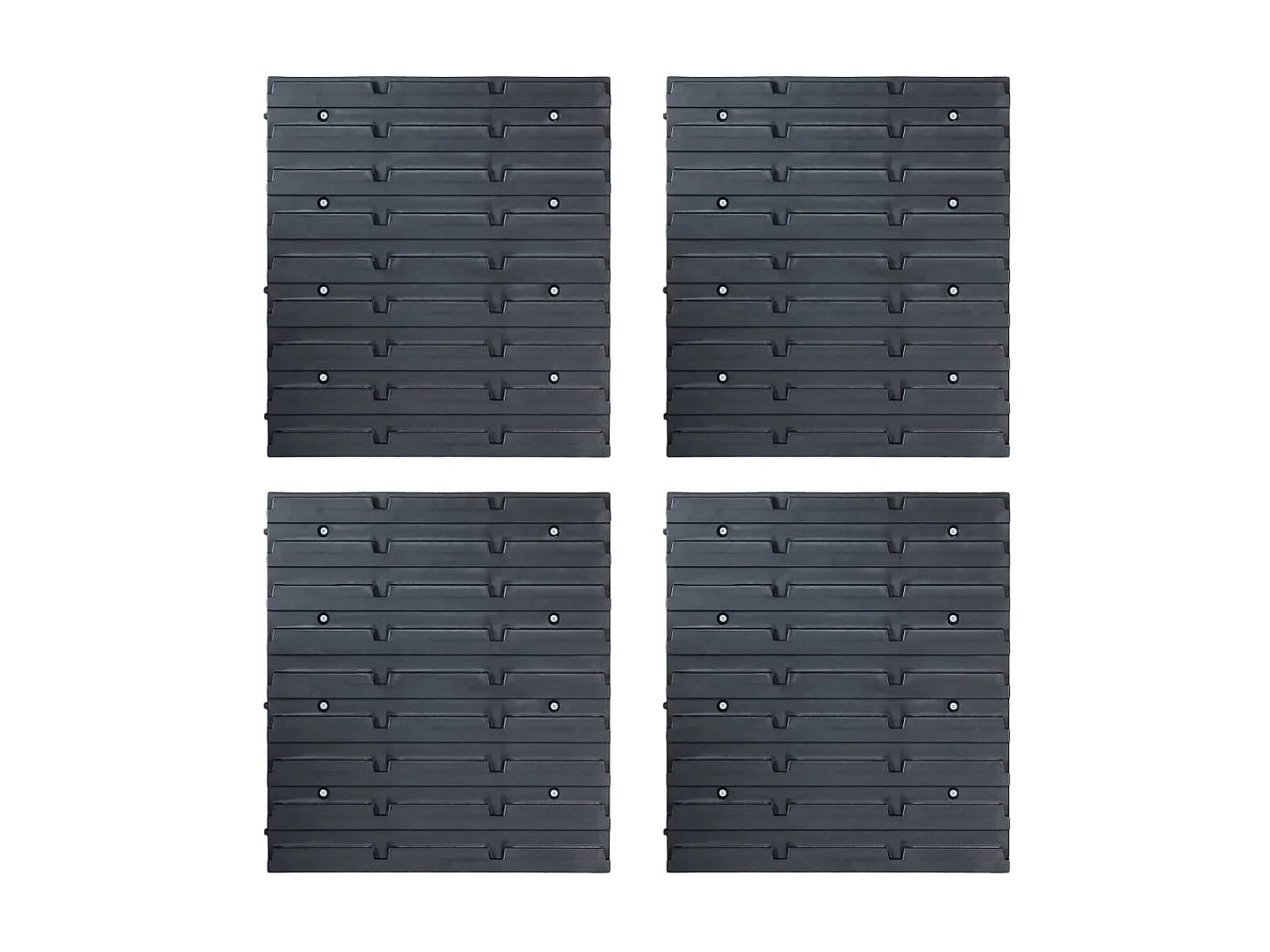 Trinda  Kit de bacs de stockage et panneaux muraux 29 pcs rouge et noir