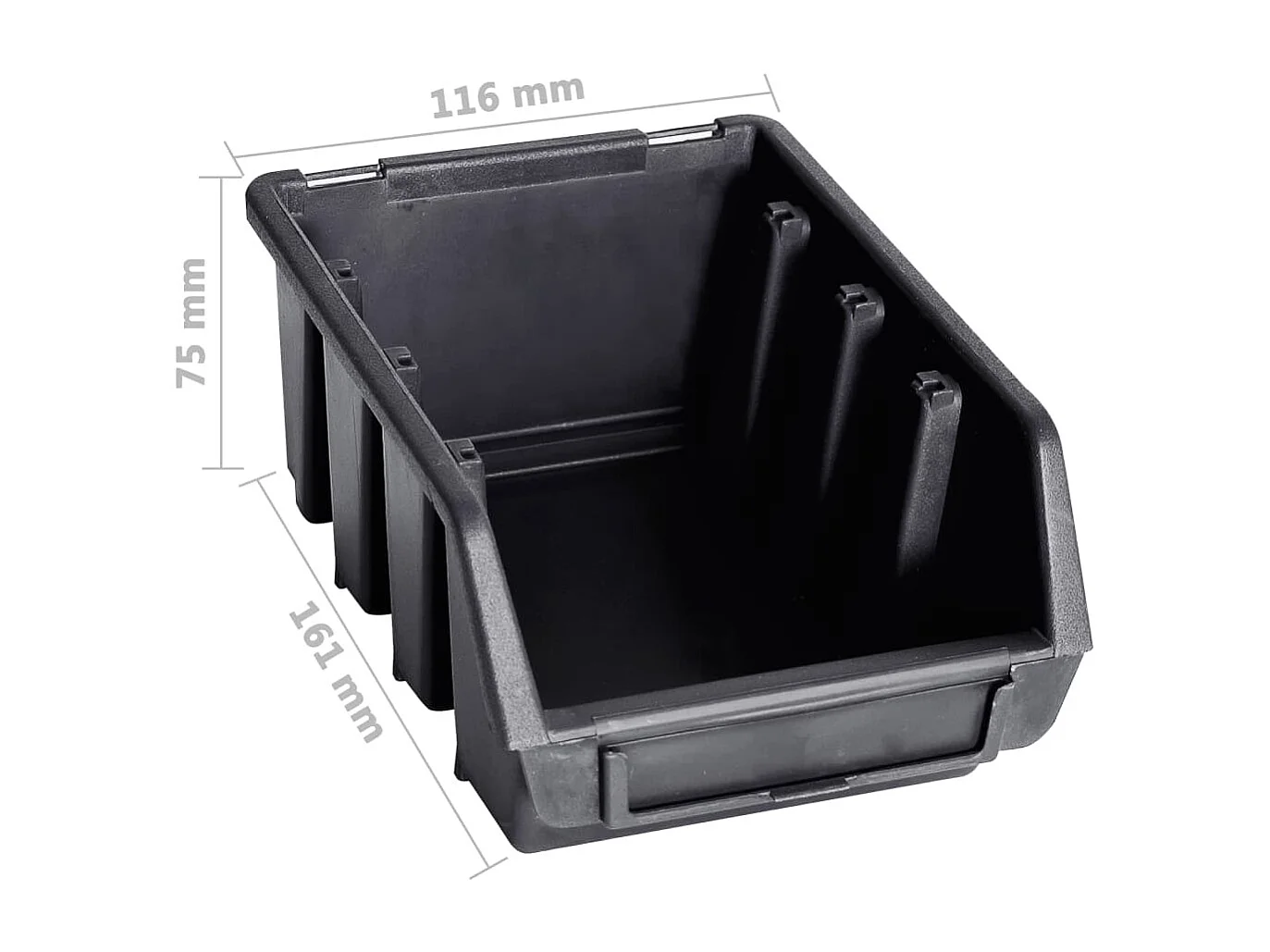 Trinda  Kit de bacs de stockage et panneaux muraux 29 pcs rouge et noir