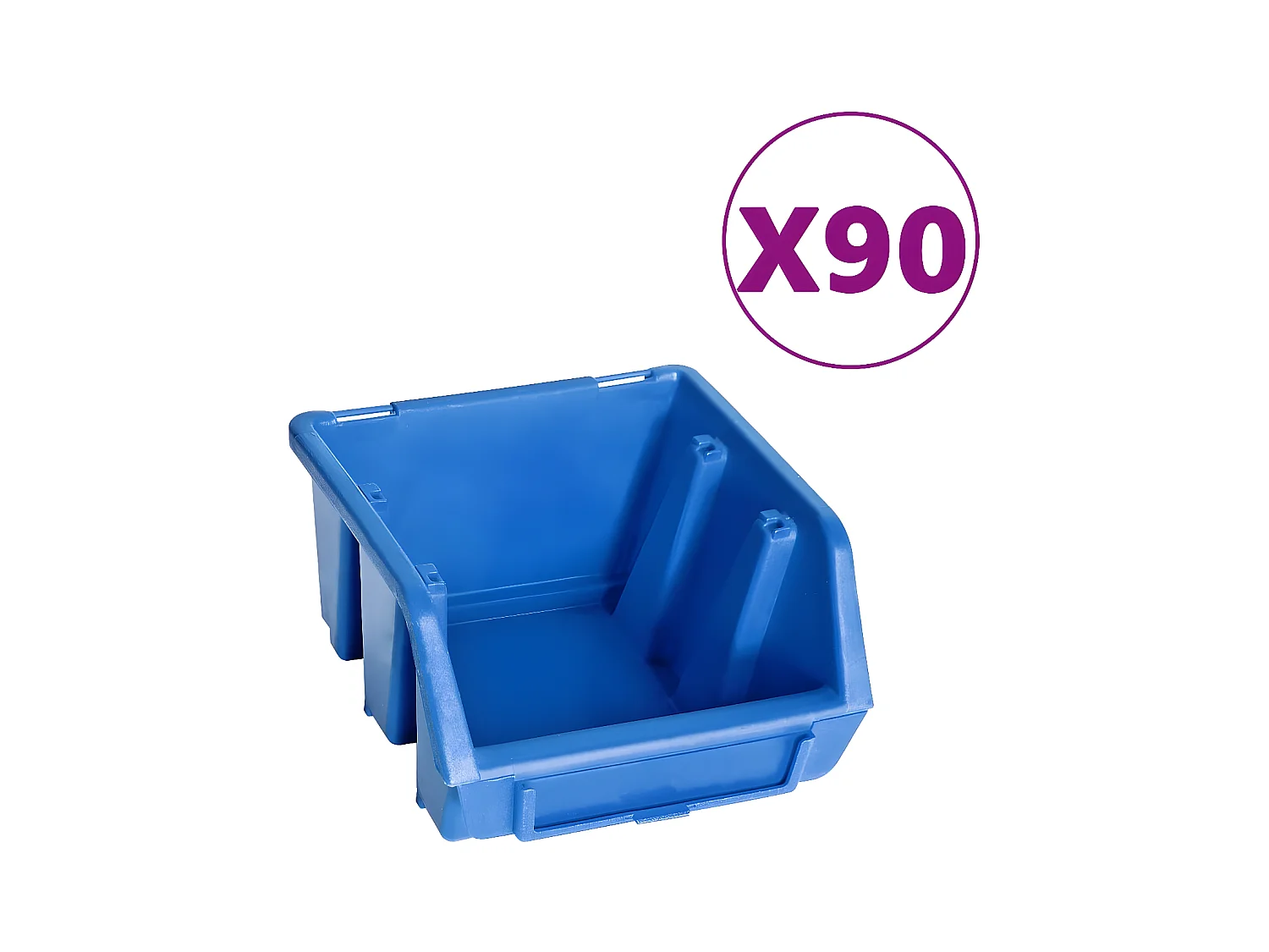 Svelrik  96-delige Opslagbakkenset met wandpanelen blauw en zwart