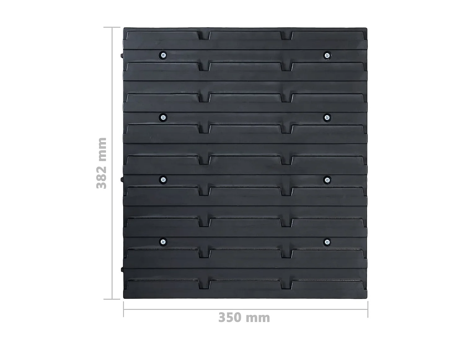 Garden Furniture -  Kit de cajas de almacenaje 96 pzas paneles de pared rojo negro