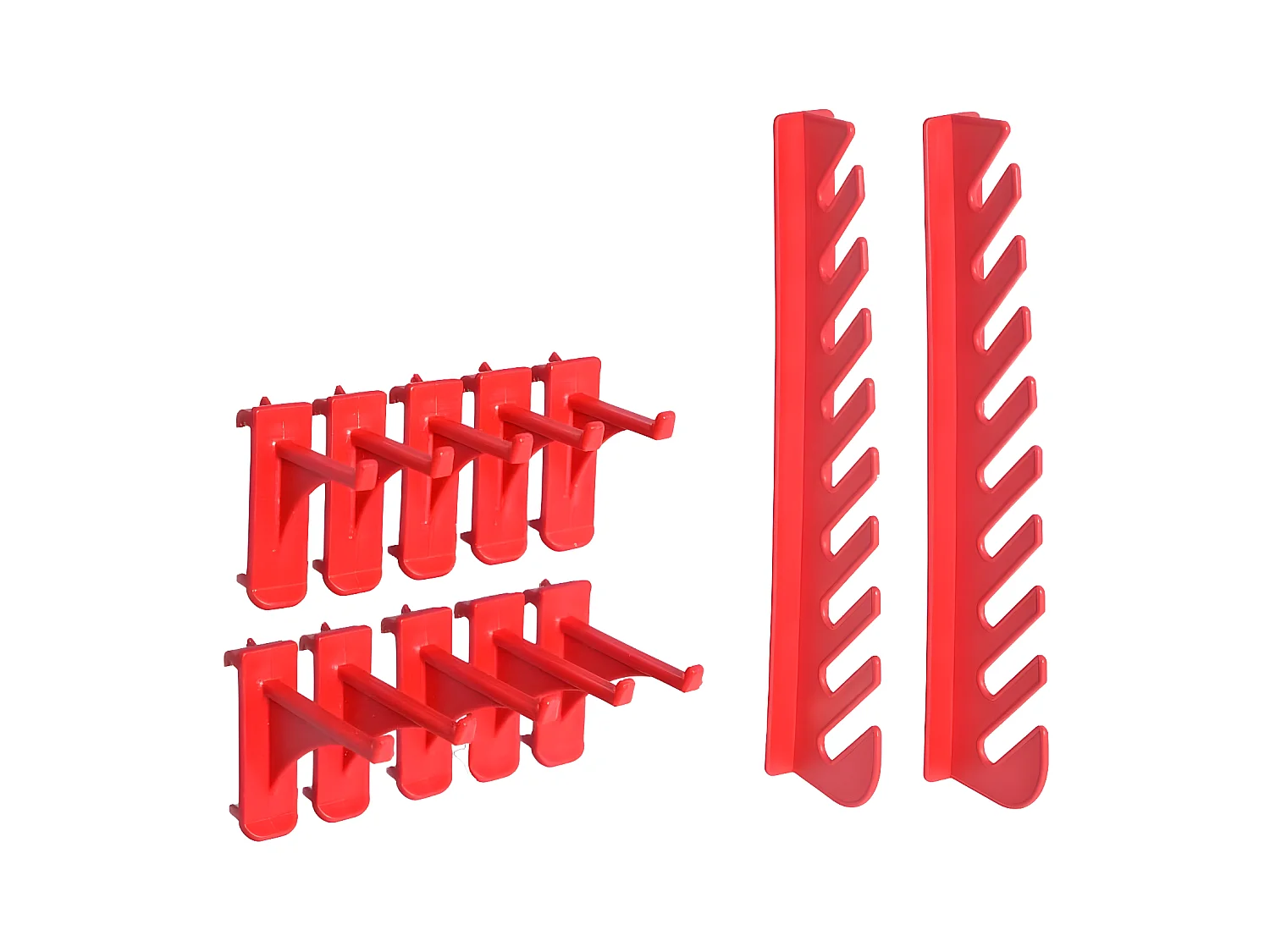 Garden Furniture -  Kit de stockage avec panneaux muraux 71 pcs Rouge et noir