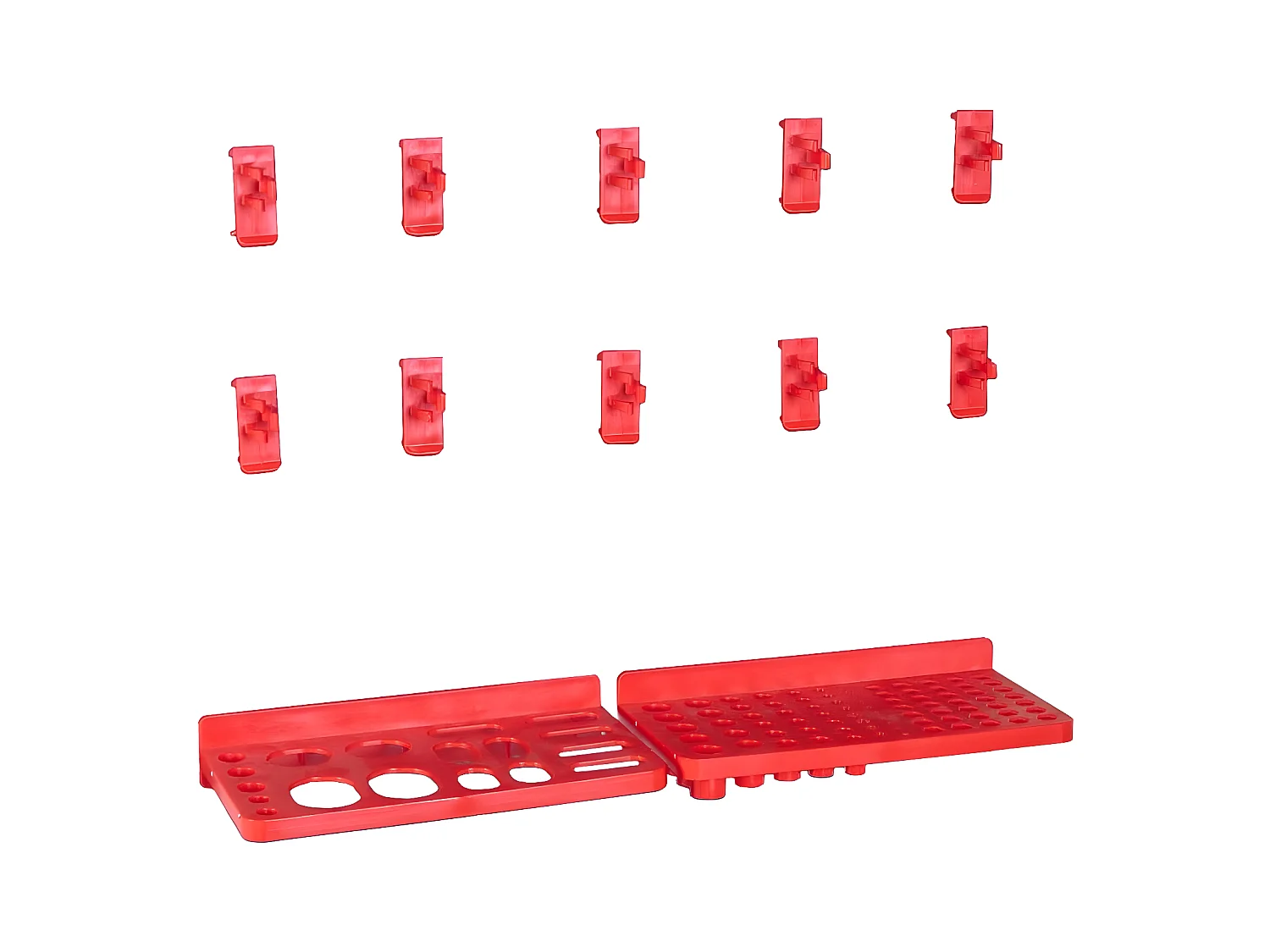 Garden Furniture -  Kit Contenitori 71 pz con Pannelli a Parete Rosso e Nero