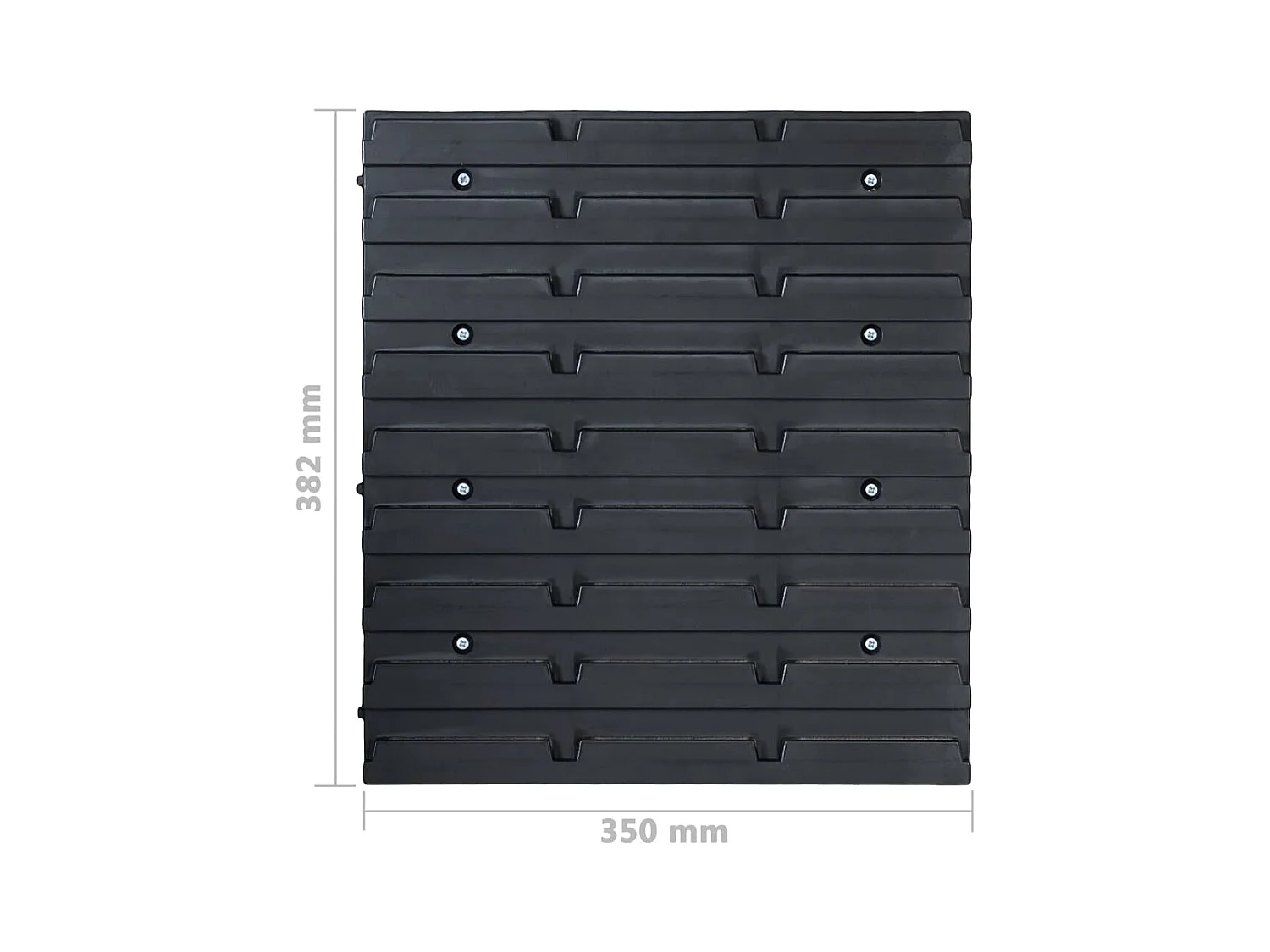 Garden Furniture -  Kit Contenitori 71 pz con Pannelli a Parete Rosso e Nero