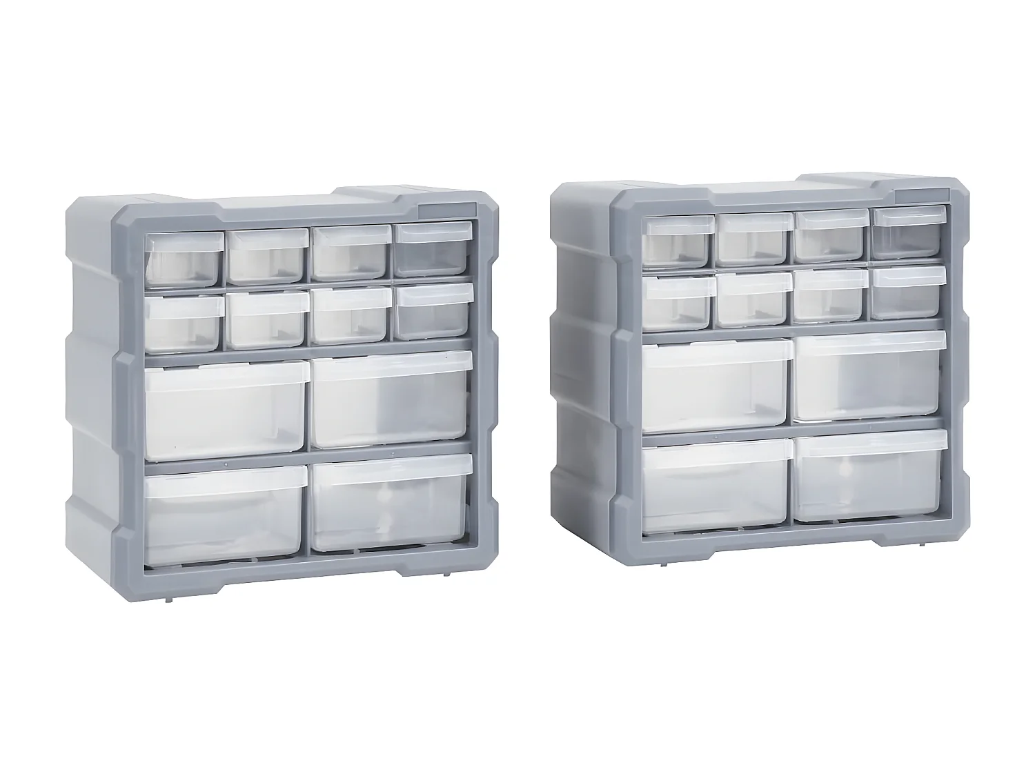 Prolenta Premium -  Organizadores multicajones con 12 cajones 2 uds 26,5x16x26 cm
