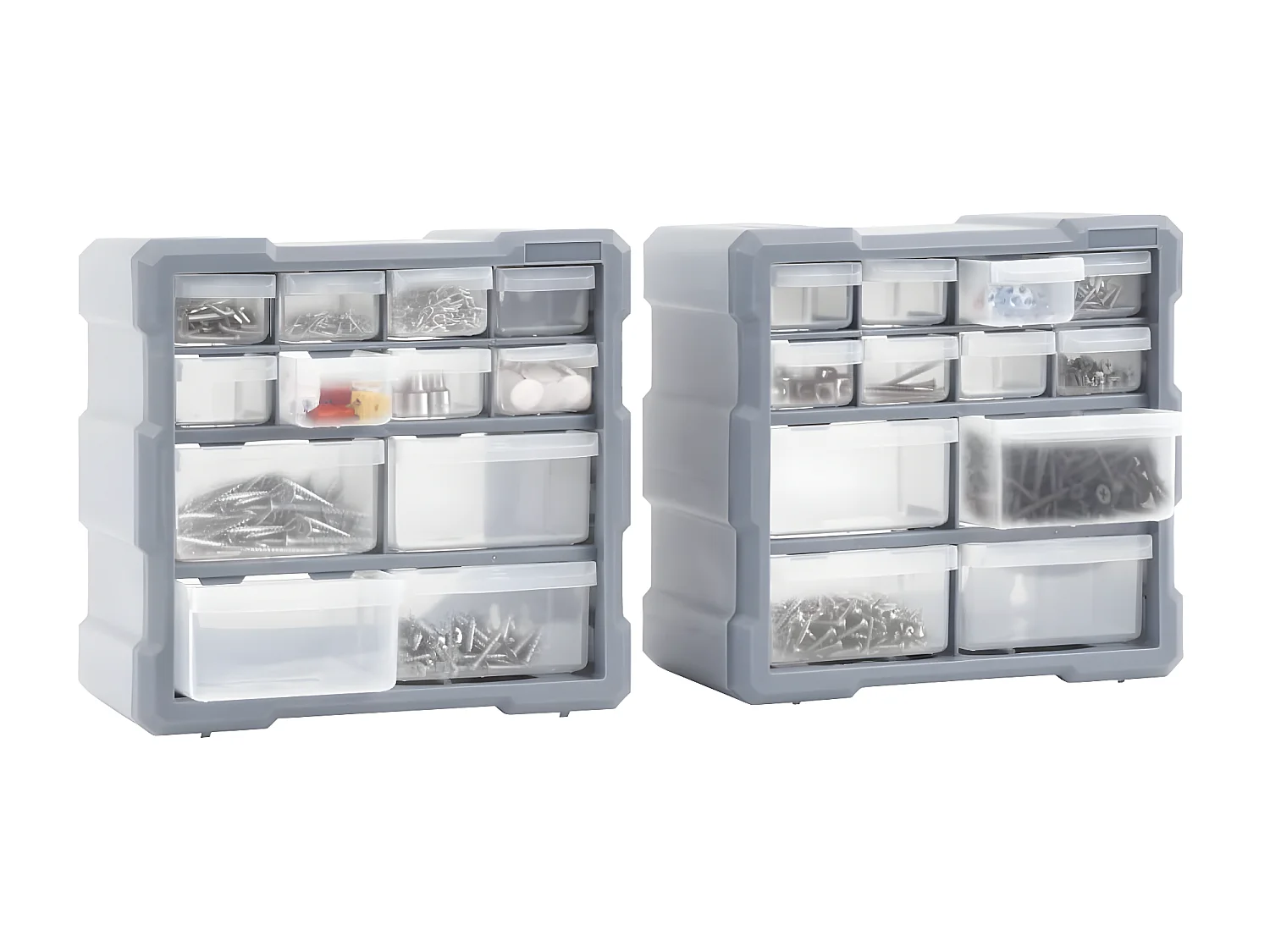 Prolenta Premium -  Organizadores multicajones con 12 cajones 2 uds 26,5x16x26 cm