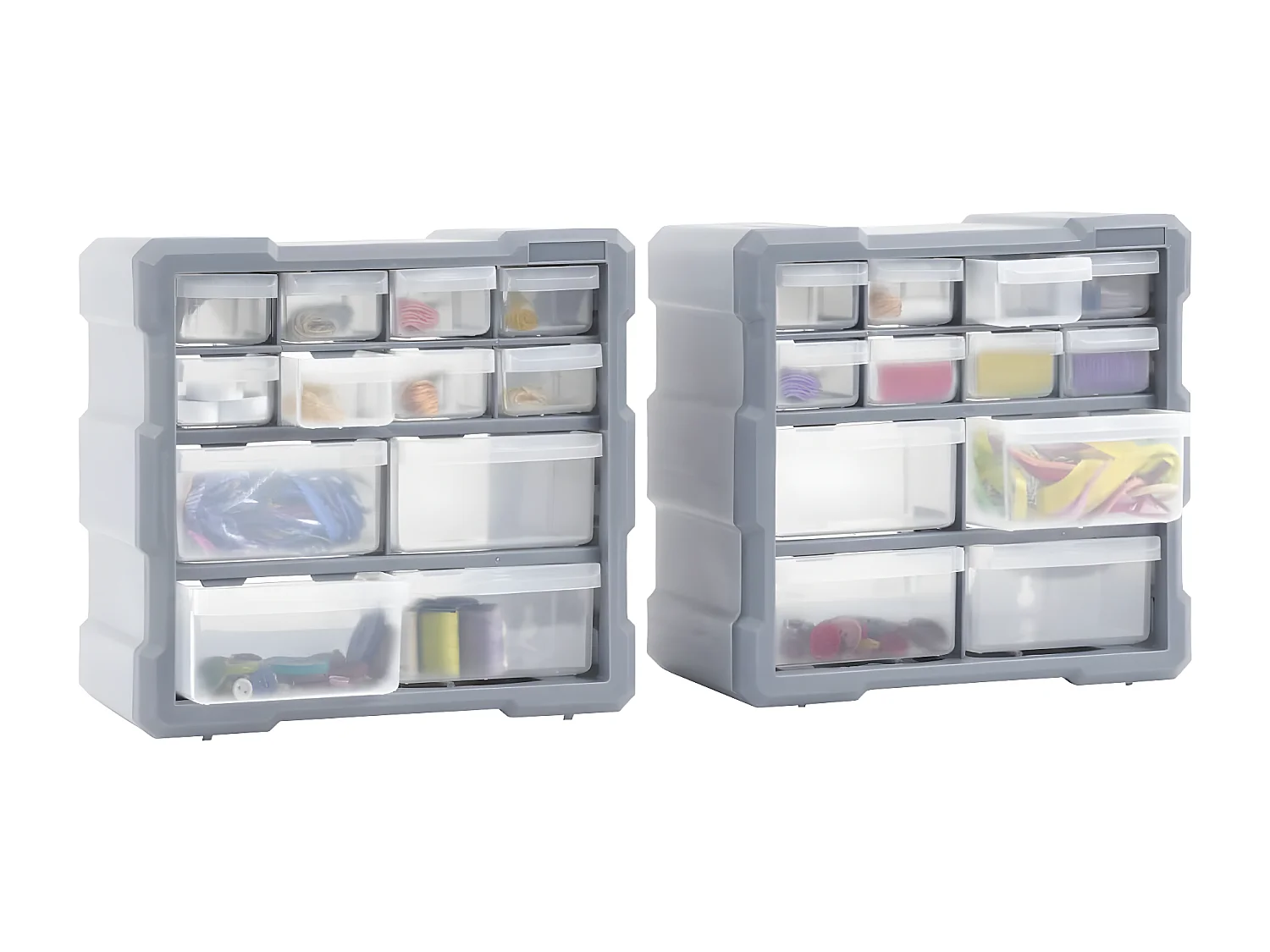 Prolenta Premium -  Organizadores multicajones con 12 cajones 2 uds 26,5x16x26 cm