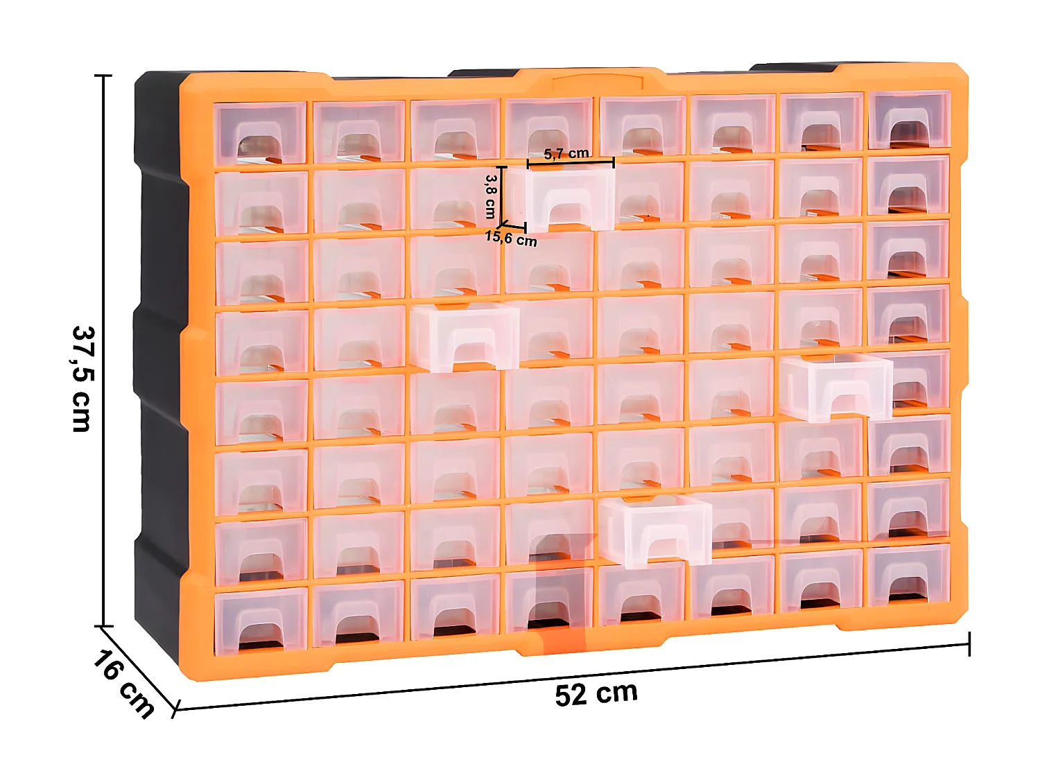 Prolenta Premium - Multi-Schubladen-Organizer mit 64 Schubladen 52x16x37,5 cm