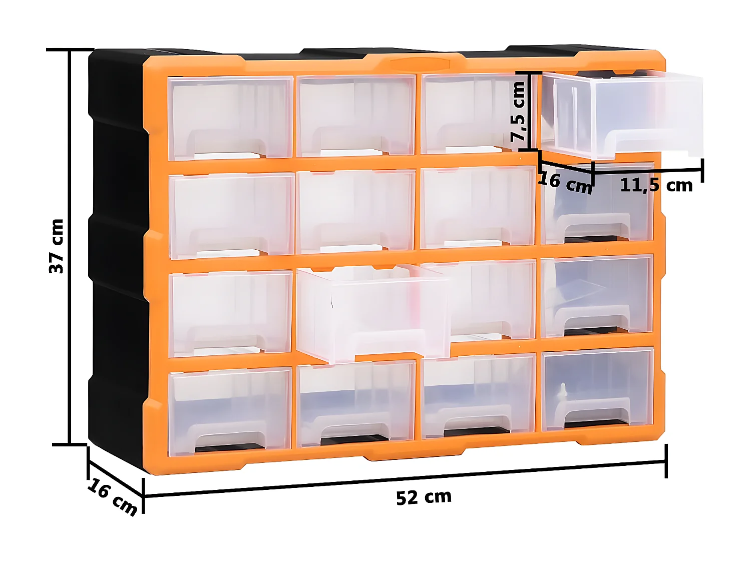Prolenta Premium -  Multi-Schubladen-Organizer 16 Schubladen 52x16x37 cm