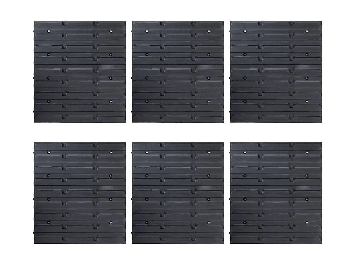 Garden Furniture -  Kit de cajas de almacenaje 103 pzas paneles de pared rojo/negro