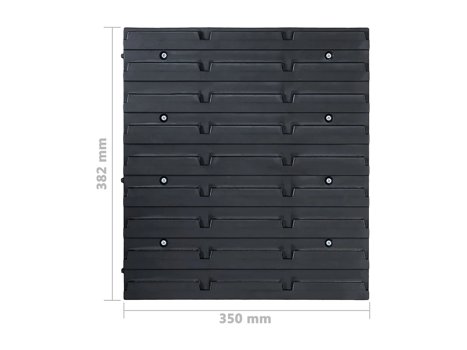 Garden Furniture -  Kit de cajas de almacenaje 103 pzas paneles de pared rojo/negro