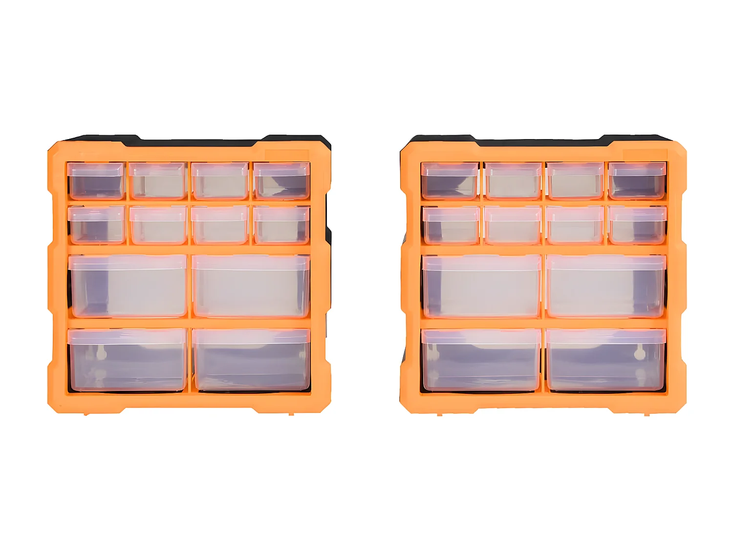 Prolenta Premium - Multi-Schubladen-Organizer 2 Stk. 12 Schubladen 26,5x16x26 cm