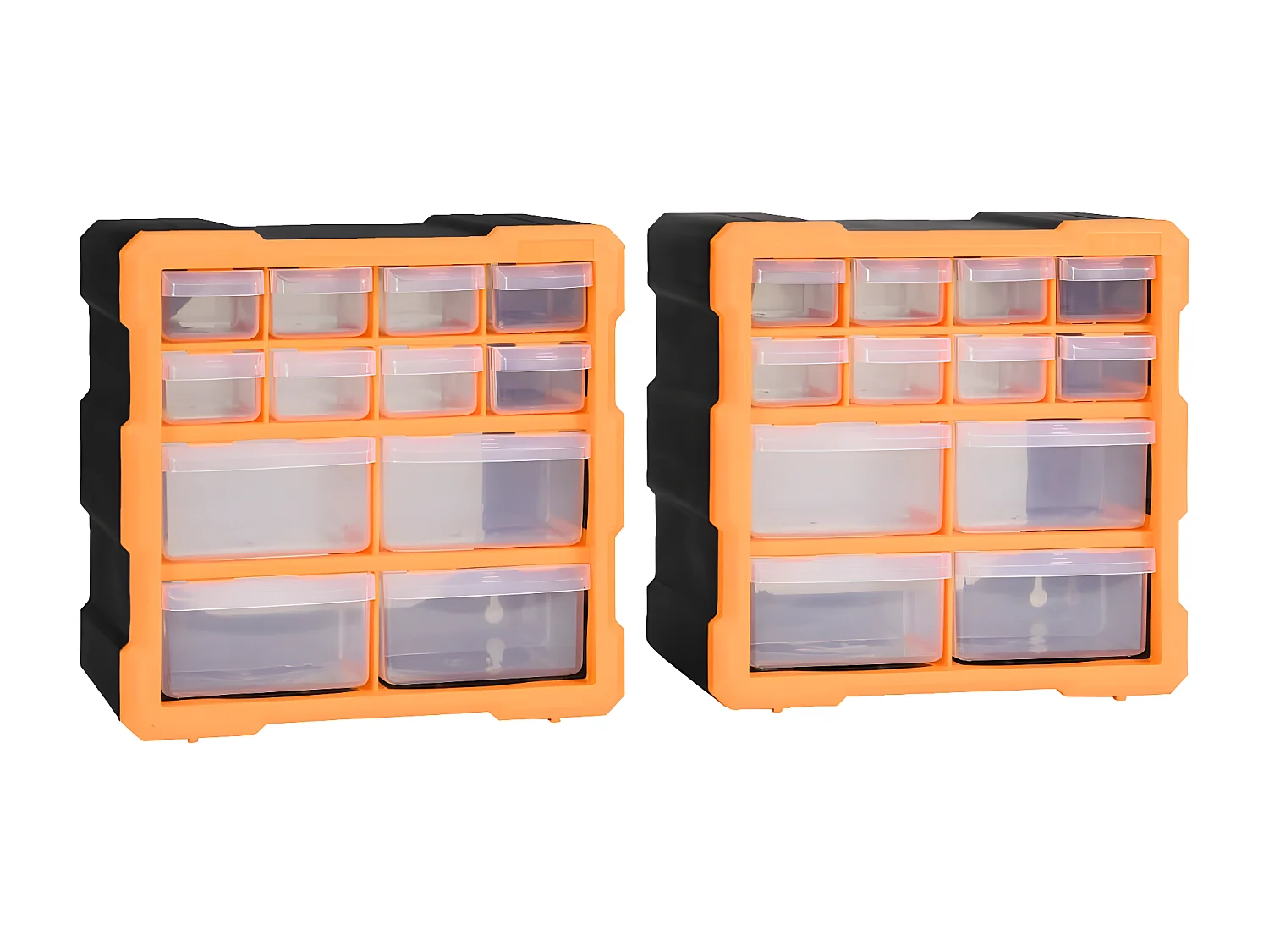 Prolenta Premium - Multi-Schubladen-Organizer 2 Stk. 12 Schubladen 26,5x16x26 cm