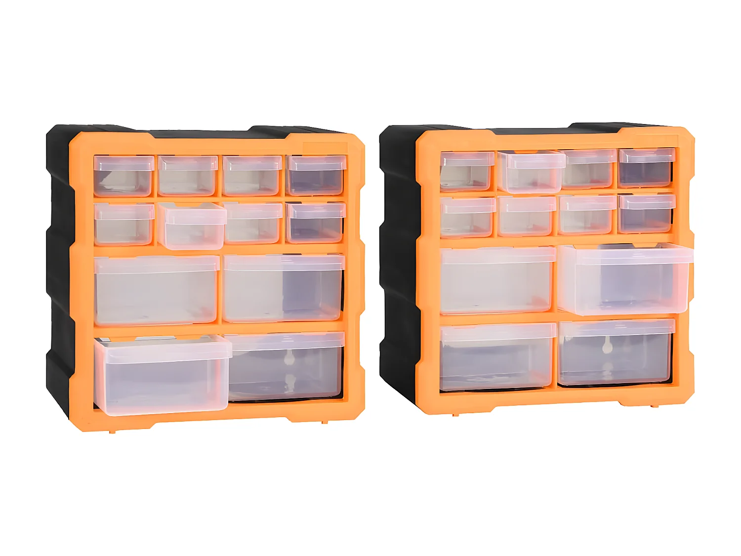 Prolenta Premium - Multi-Schubladen-Organizer 2 Stk. 12 Schubladen 26,5x16x26 cm
