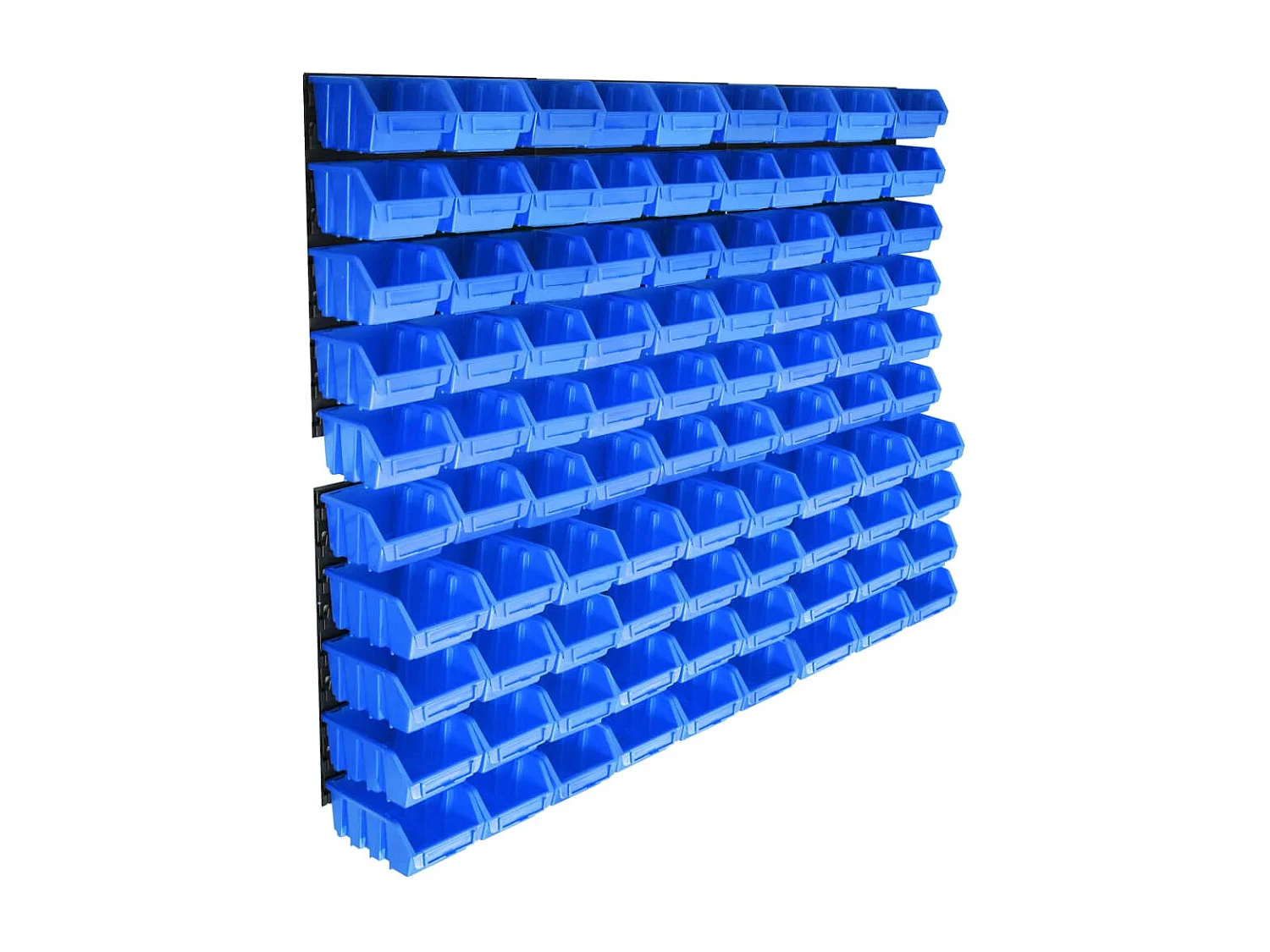 Trinda  Kit de bacs de stockage avec panneaux muraux 96 pcs Bleu