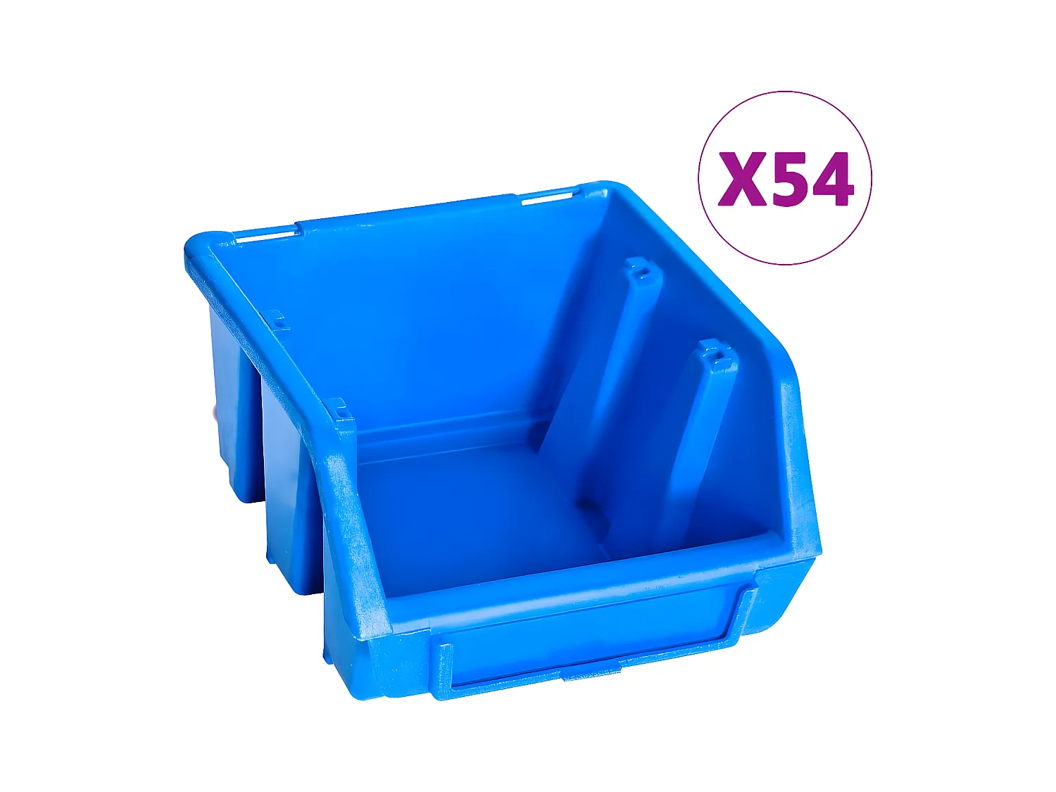 Trinda  Kit de bacs de stockage avec panneaux muraux 96 pcs Bleu