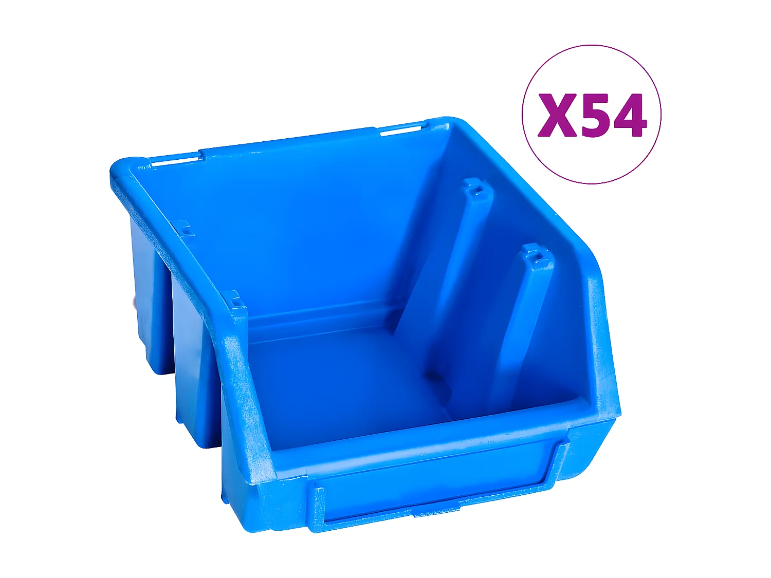 Trinda  Kit Contenitori di Stoccaggio 96 pz con Pannelli a Parete Blu