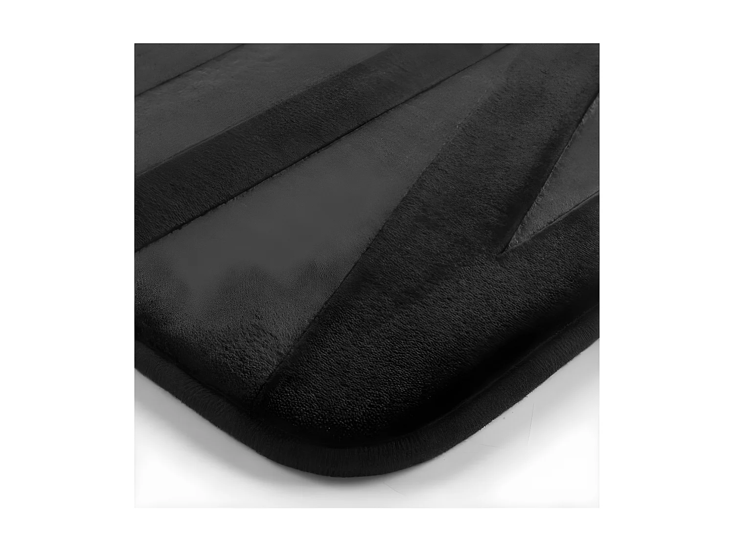 Tapis de Bain Microfibre &quot;Relief&quot; 45x75cm Noir