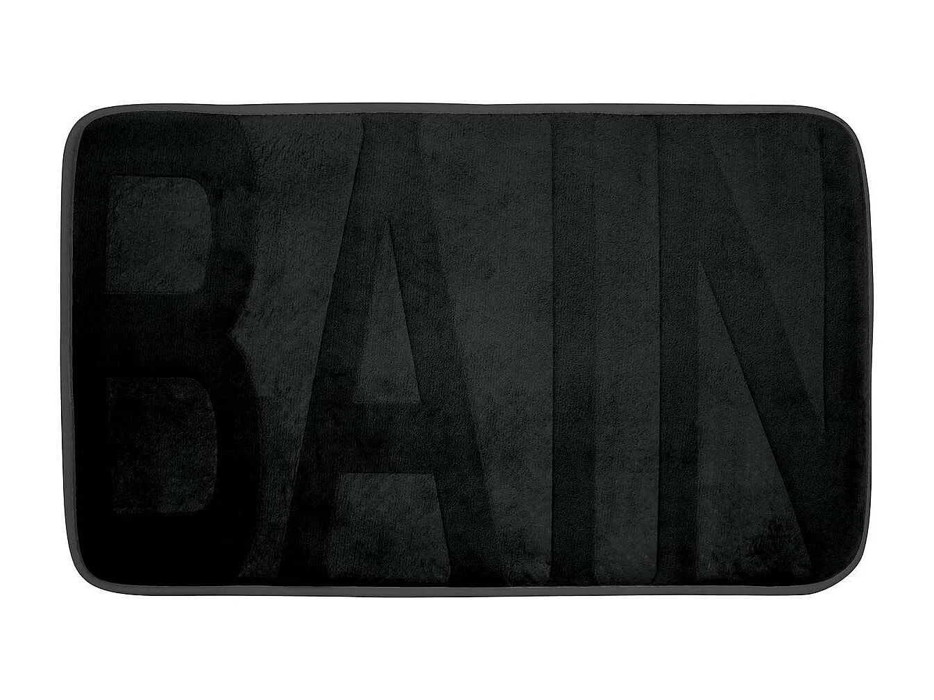 Tapis de Bain Microfibre "Relief" 45x75cm Noir
