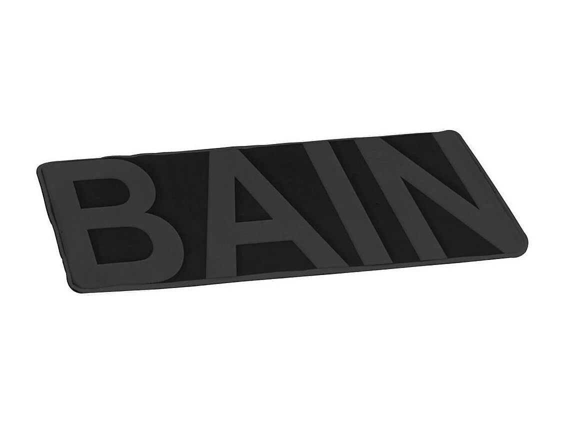 Tapis de Bain Microfibre "Relief" 45x75cm Noir