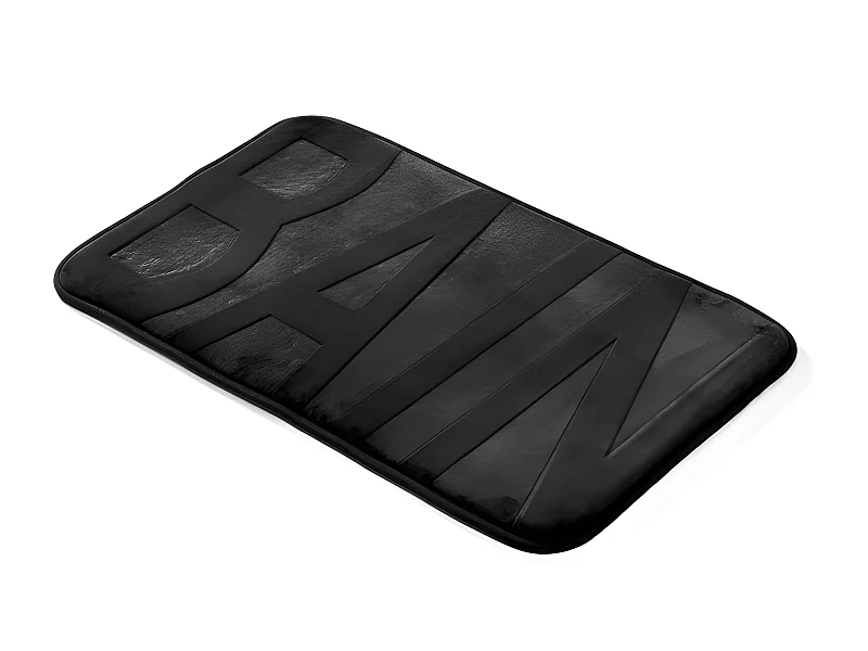 Tapis de Bain Microfibre "Relief" 45x75cm Noir