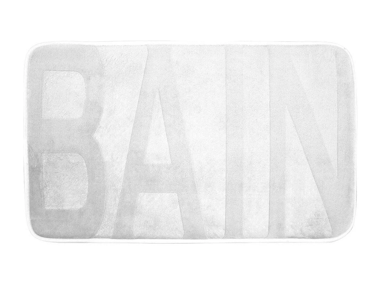 Tapis de Bain Microfibre "Relief" 45x75cm Blanc