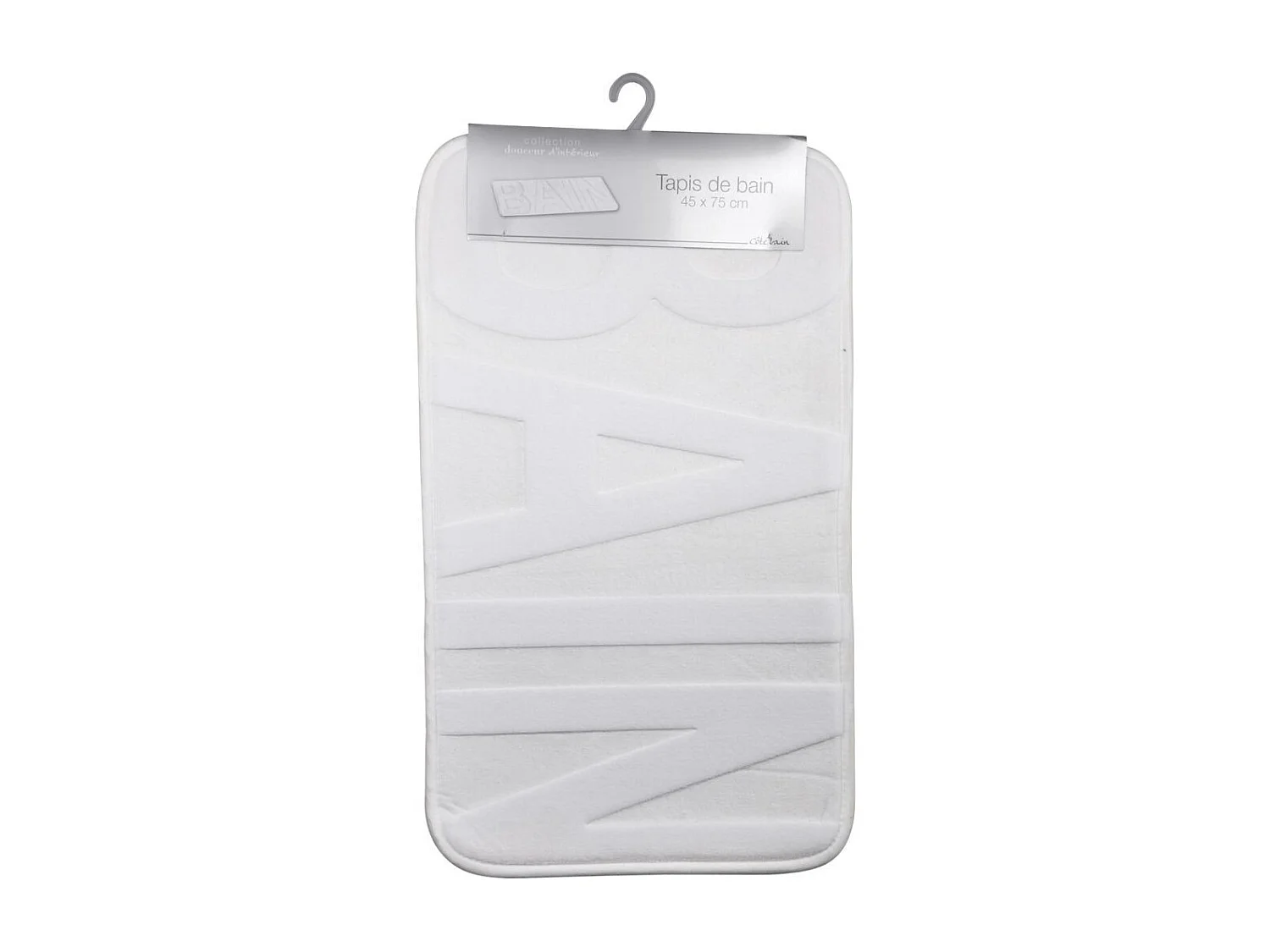 Tapis de Bain Microfibre "Relief" 45x75cm Blanc