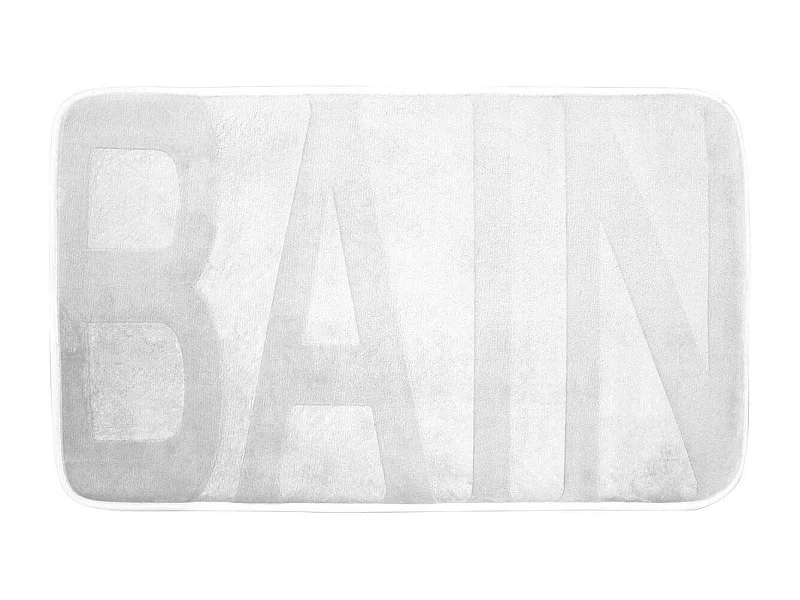 Tapis de Bain Microfibre "Relief" 45x75cm Blanc