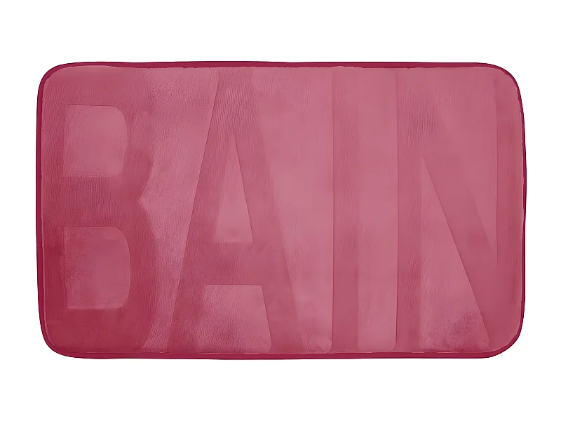 Tapis de Bain Microfibre "Relief" 45x75cm Framboise
