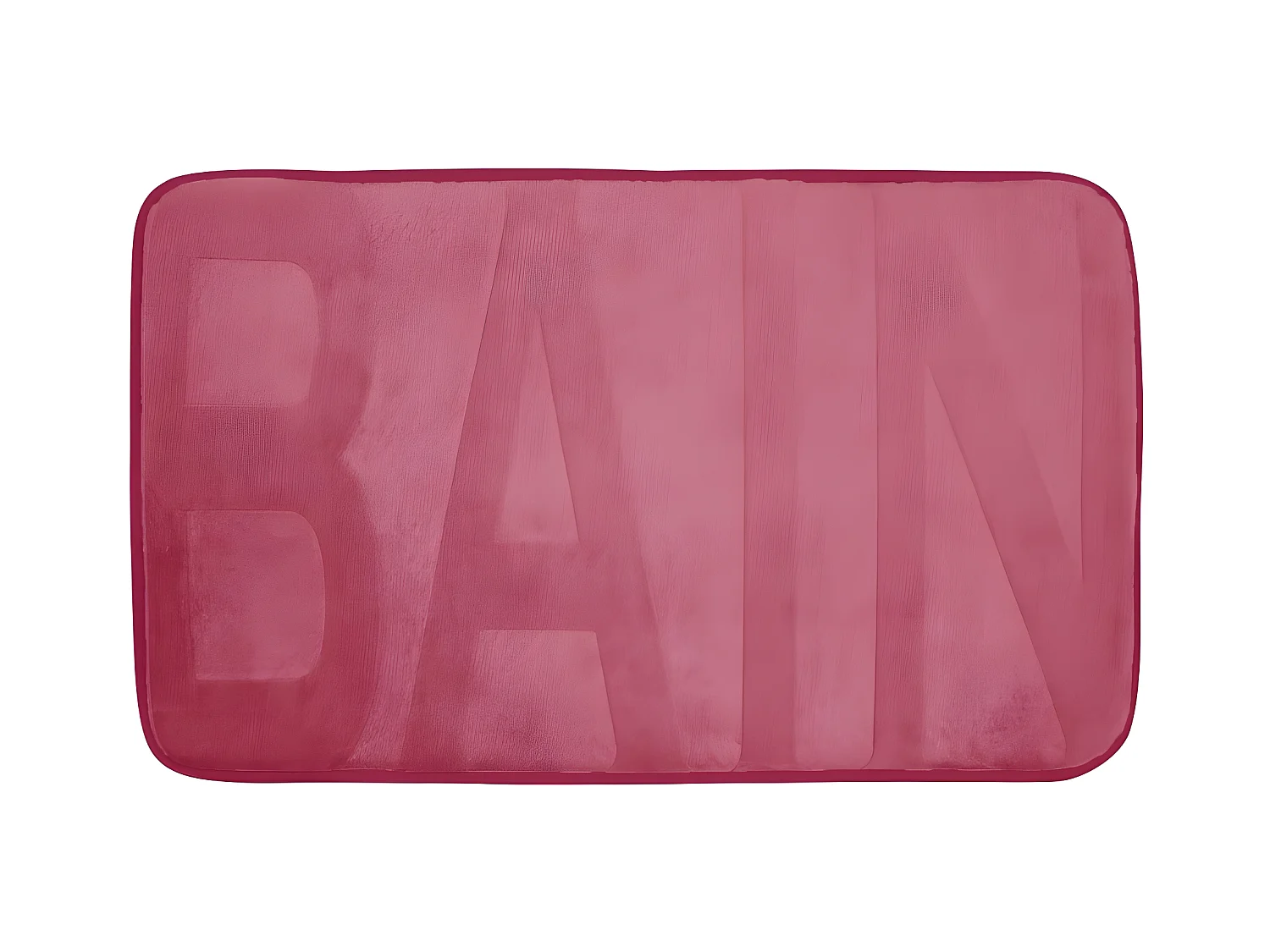 Tapis de Bain Microfibre "Relief" 45x75cm Framboise