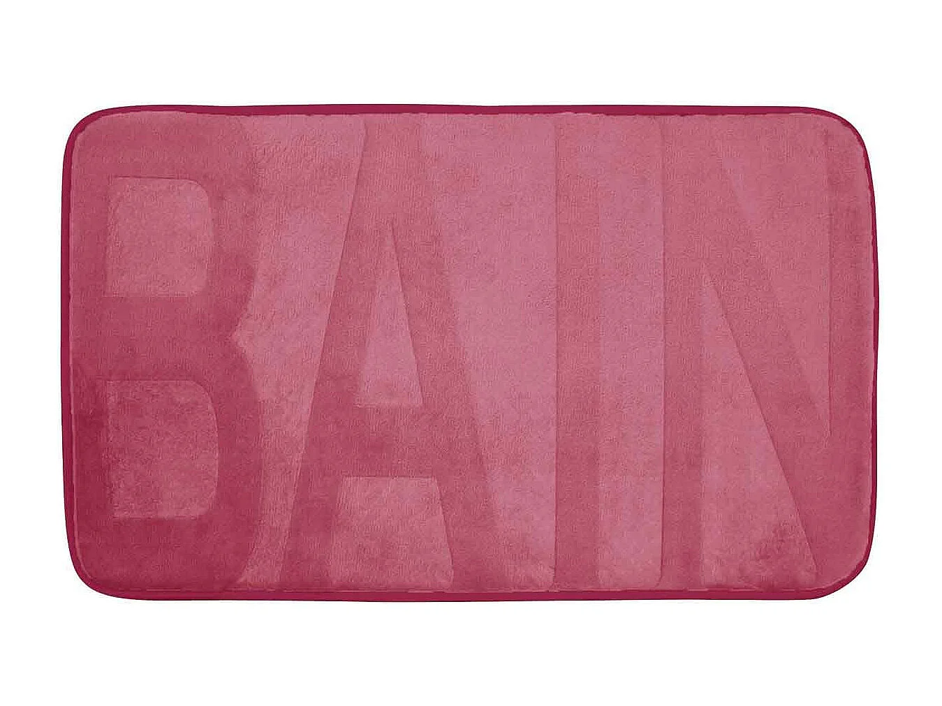 Tapis de Bain Microfibre "Relief" 45x75cm Framboise