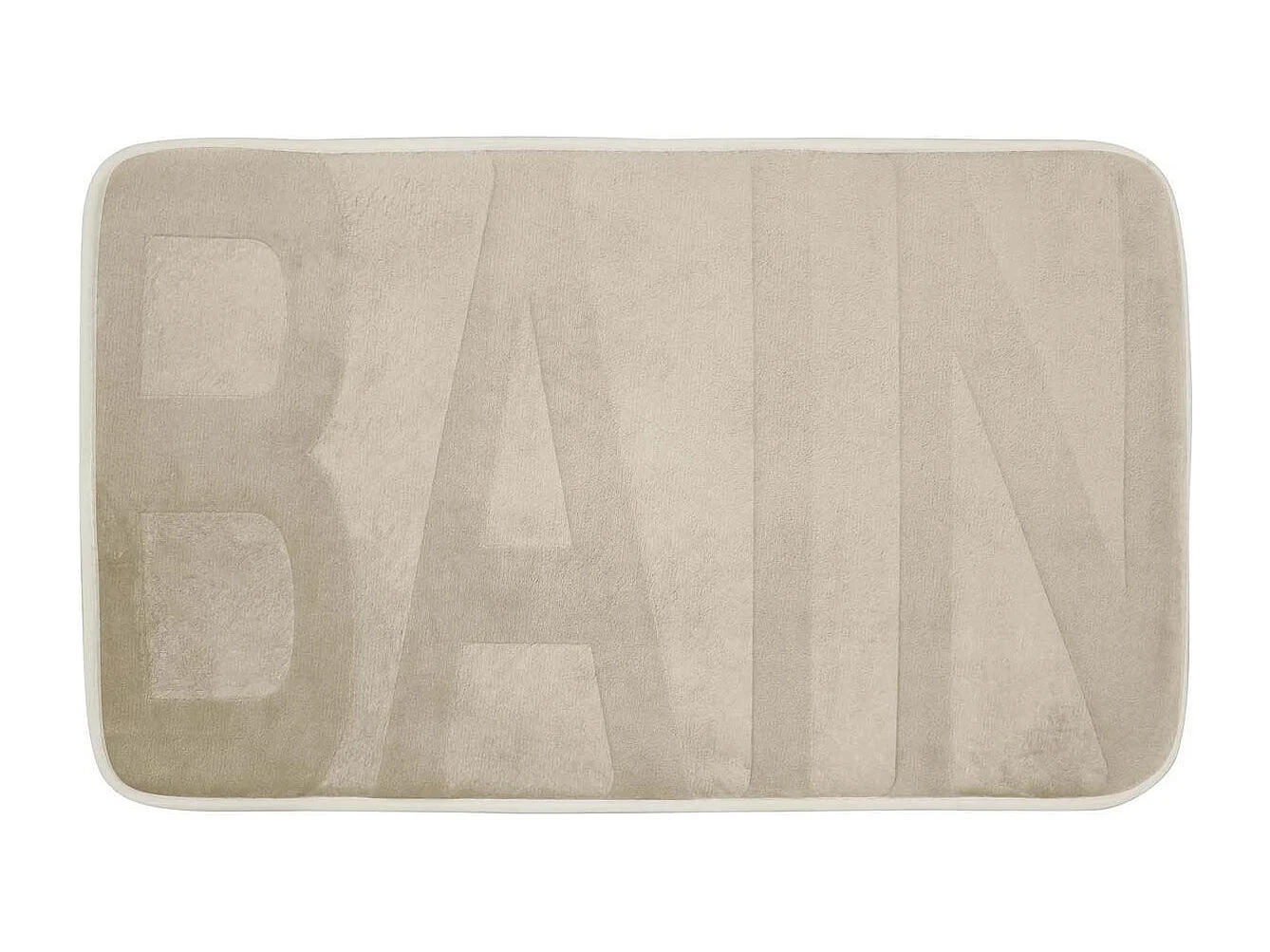 Tapis de Bain Microfibre "Relief" 45x75cm Taupe