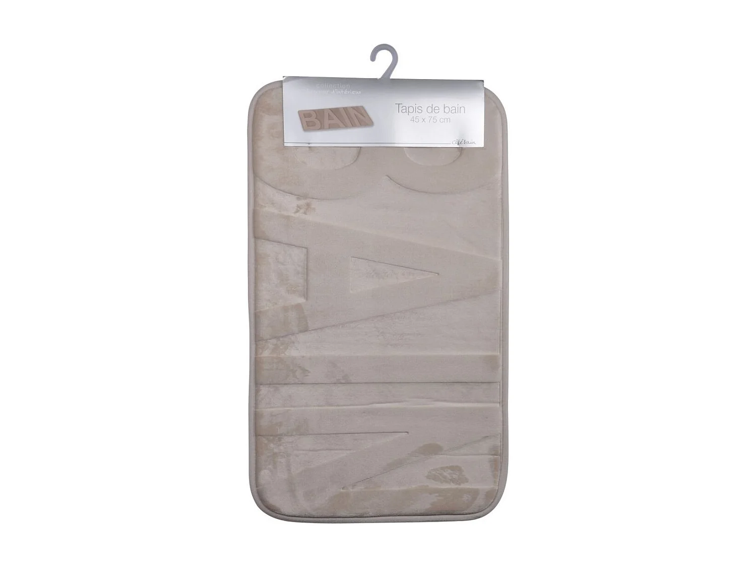 Tapis de Bain Microfibre "Relief" 45x75cm Taupe