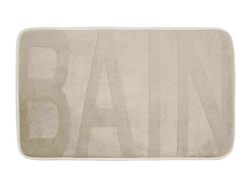 Tapis de Bain Microfibre "Relief" 45x75cm Taupe