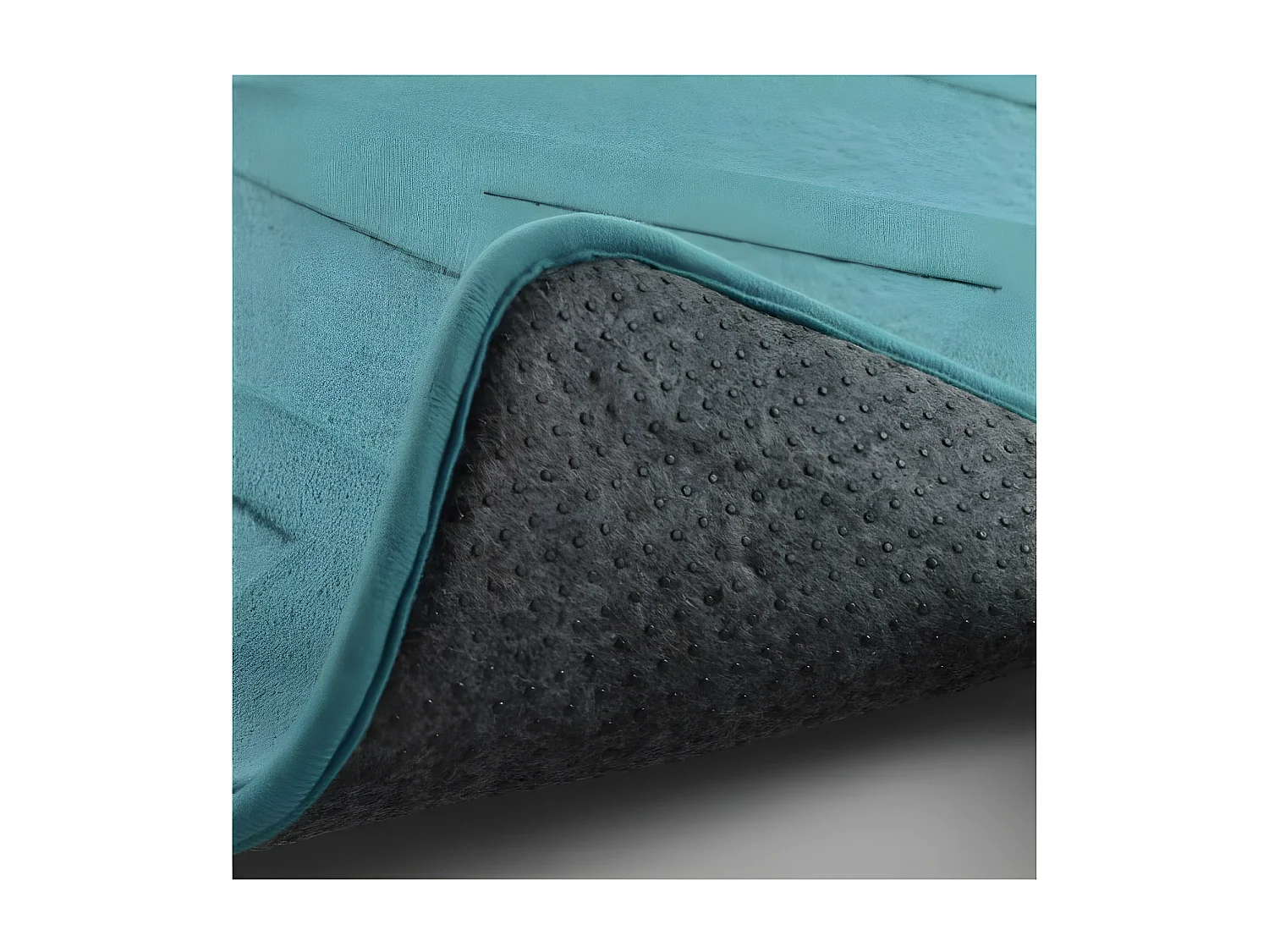 Tapis de Bain Microfibre "Relief" 45x75cm Bleu Canard