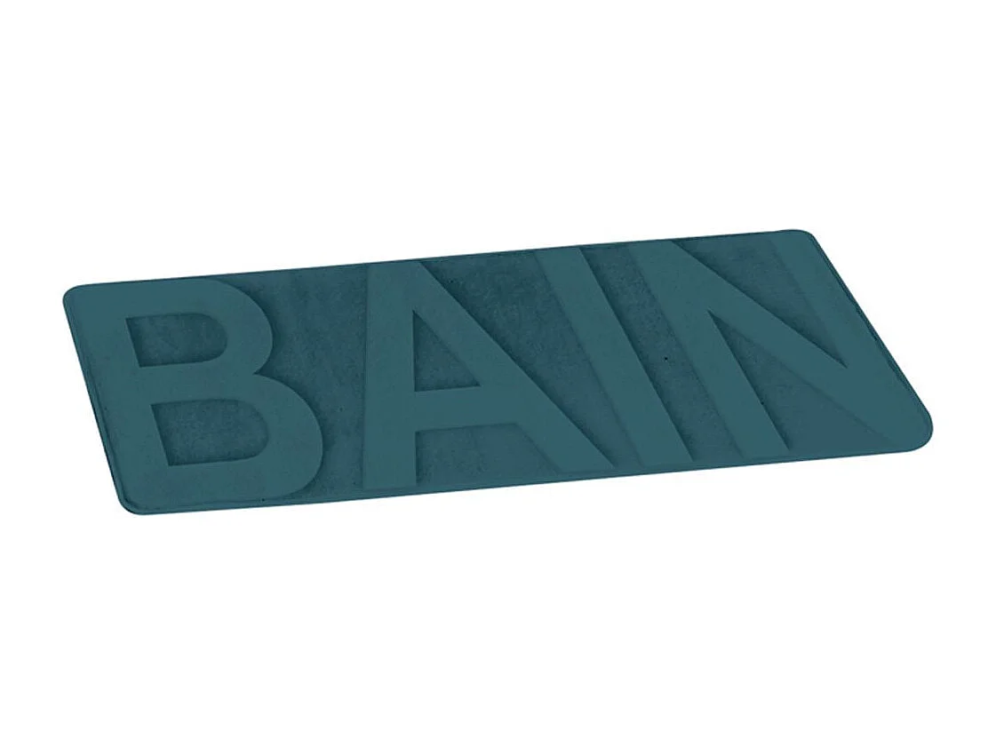 Tapis de Bain Microfibre "Relief" 45x75cm Bleu Canard