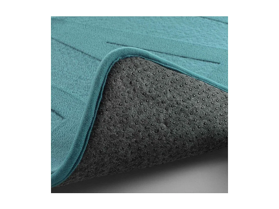 Tapis de Bain Microfibre "Relief" 45x75cm Bleu Canard