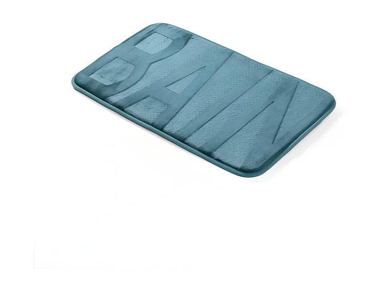 Tapis de Bain Microfibre "Relief" 45x75cm Bleu Canard