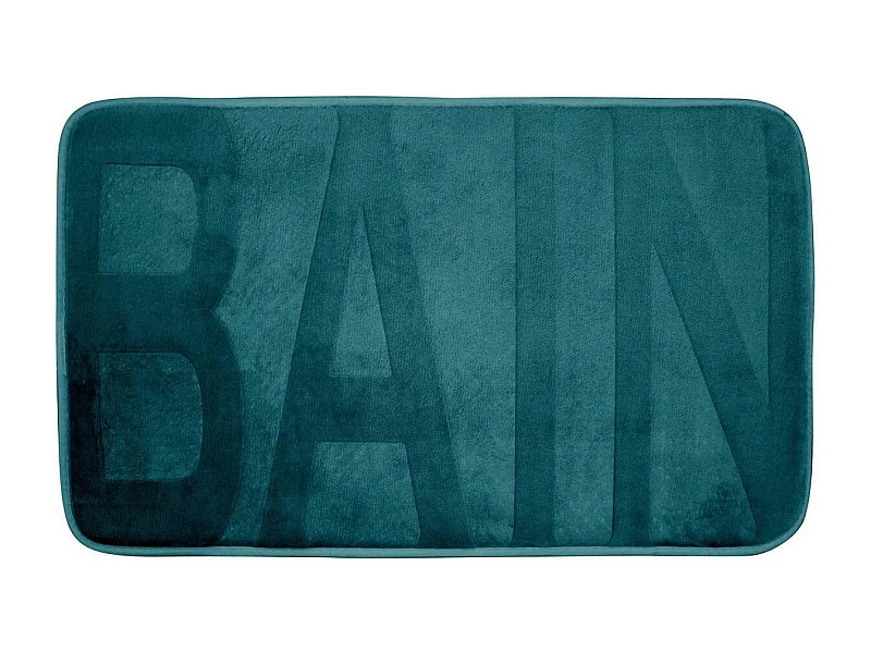 Tapis de Bain Microfibre "Relief" 45x75cm Bleu Canard