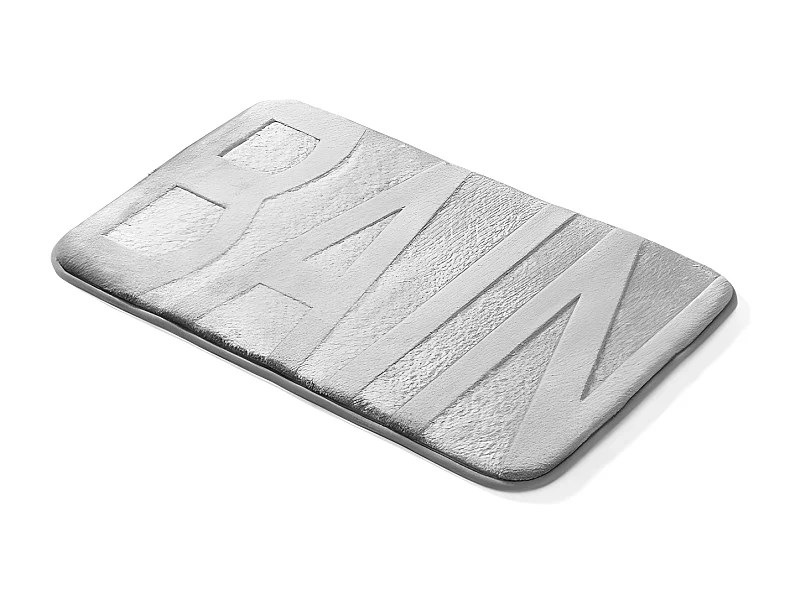 Tapis de Bain Microfibre "Relief" 45x75cm Gris Clair