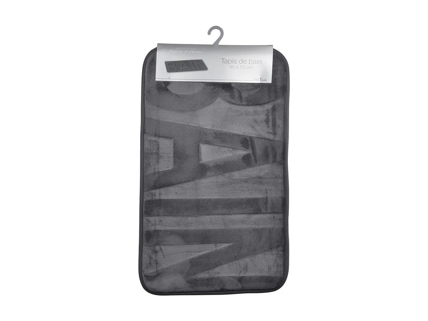 Tapis de Bain Microfibre "Relief" 45x75cm Anthracite