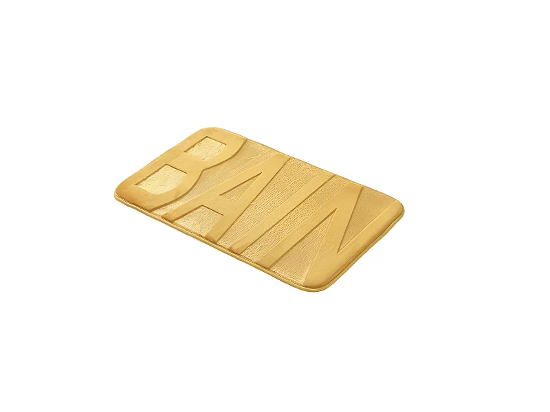 Tapis de Bain Microfibre "Relief" 45x75cm Ocre